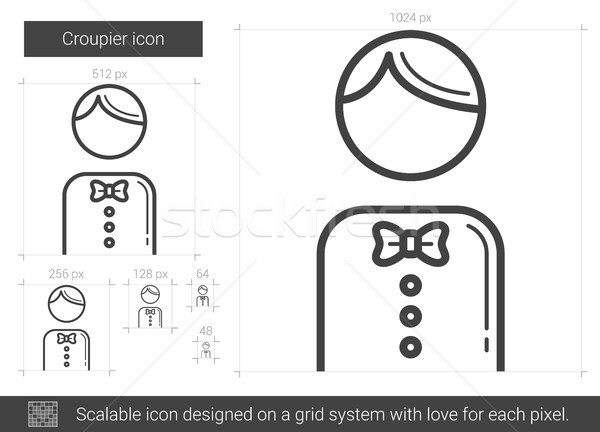 Lijn icon vector geïsoleerd witte Stockfoto © RAStudio