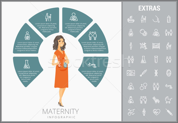 Maternidade modelo elementos ícones customizáveis Foto stock © RAStudio