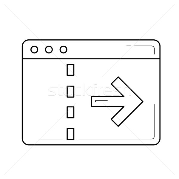 Datos transferir línea icono vector aislado Foto stock © RAStudio