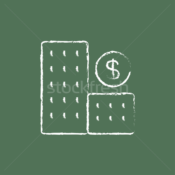 Condominium with dollar symbol icon drawn in chalk. Stock photo © RAStudio