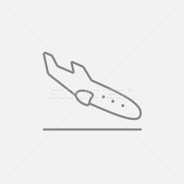 Landing aircraft line icon. Stock photo © RAStudio