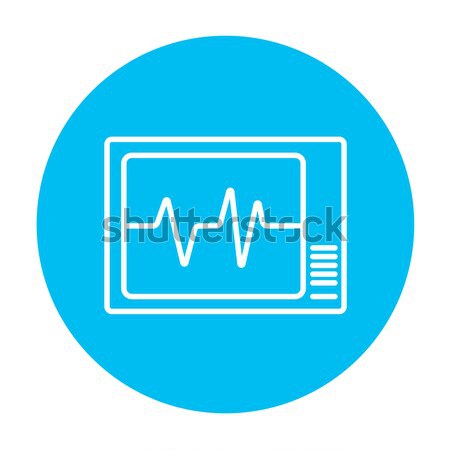 Stock photo: Heart monitor line icon.