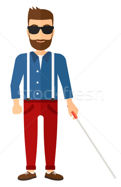 Blind man with stick. Stock photo © RAStudio