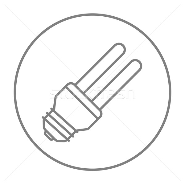 Energy saving light bulb line icon. Stock photo © RAStudio