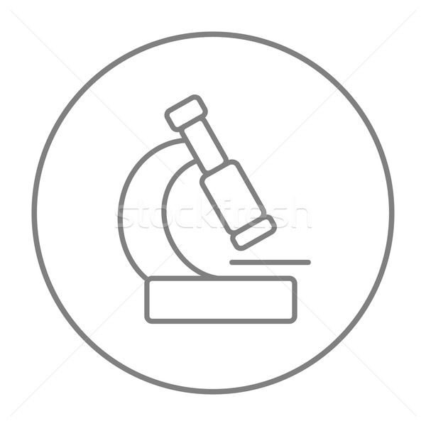 Microscope line icon. Stock photo © RAStudio