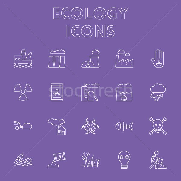 Ecology icon set. Stock photo © RAStudio