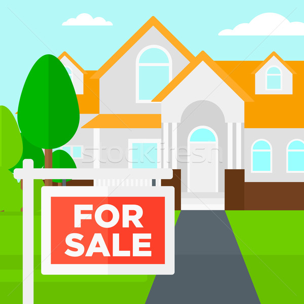 Background of house with for sale sign. Stock photo © RAStudio