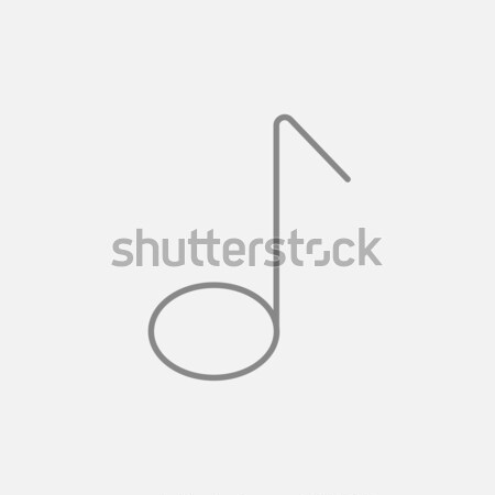 Zene jegyzet vonal ikon sarkok háló Stock fotó © RAStudio