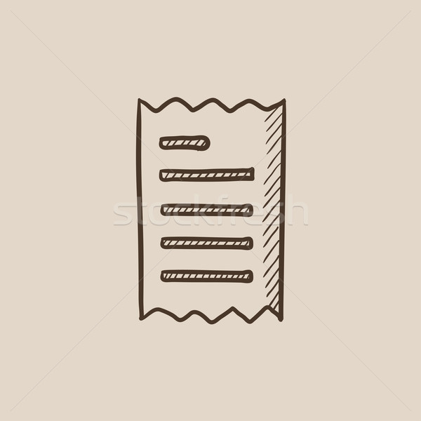 Receipt sketch icon. Stock photo © RAStudio