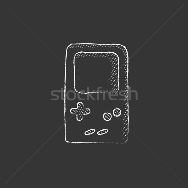 Electronic game. Drawn in chalk icon. Stock photo © RAStudio