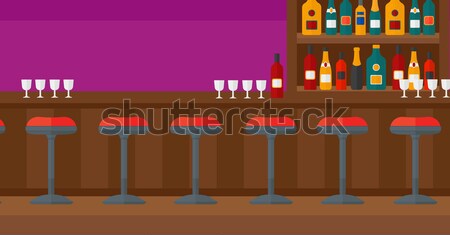 Stockfoto: Bar · counter · alcohol · dranken · vector