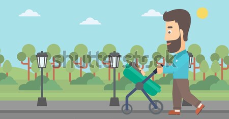 Man riding on electric scooter. Stock photo © RAStudio