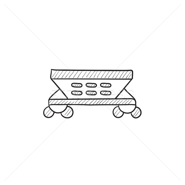 Cargo wagon sketch icon. Stock photo © RAStudio