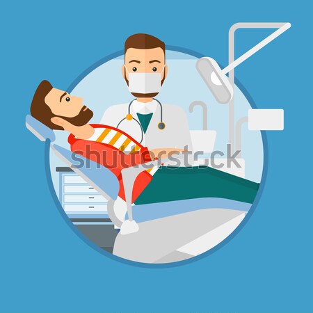 Man lying in hospital bed. Stock photo © RAStudio