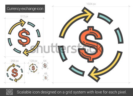 Currency exchange line icon. Stock photo © RAStudio