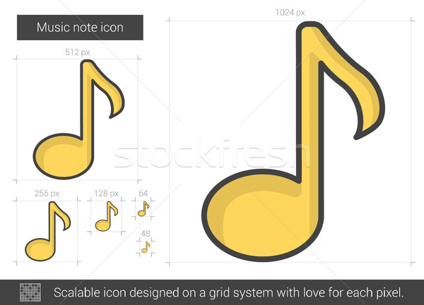 Music note line icon. Stock photo © RAStudio