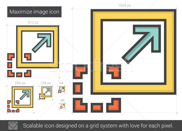 Maximize image line icon. Stock photo © RAStudio
