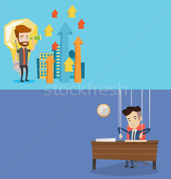 Two business banners with space for text. Stock photo © RAStudio