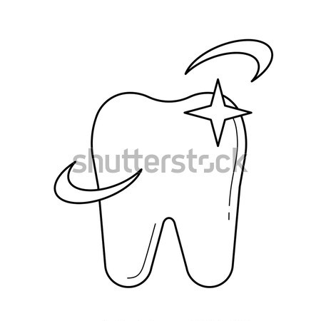 Shining tooth sketch icon. Stock photo © RAStudio