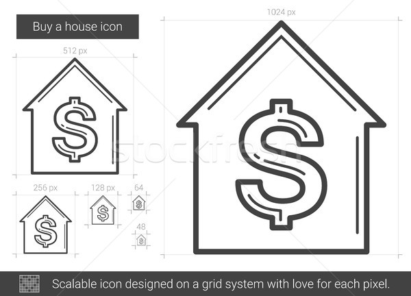 Buy a house line icon. Stock photo © RAStudio