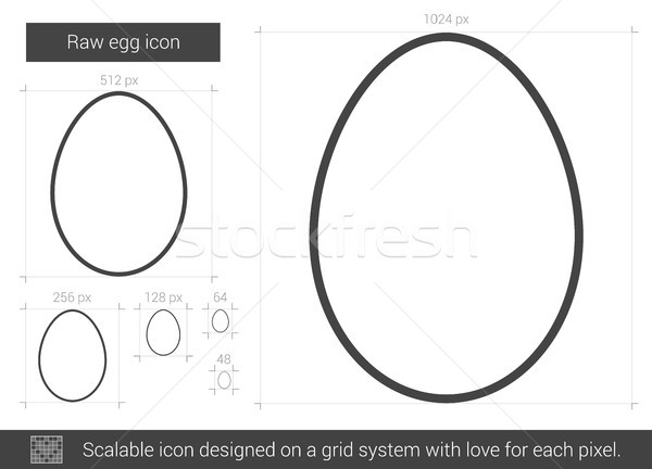 Raw egg line icon. Stock photo © RAStudio