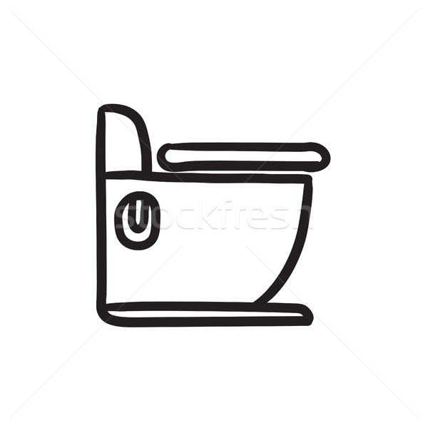 WC szkic ikona wektora odizolowany Zdjęcia stock © RAStudio