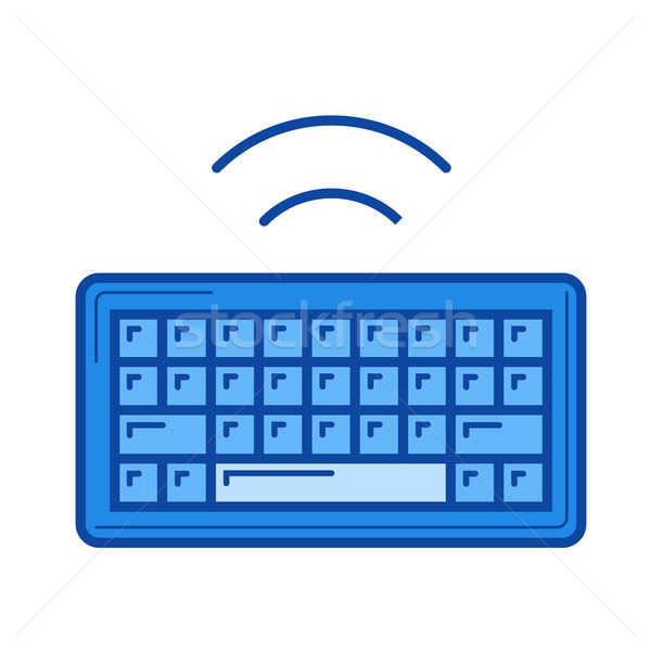 Kablosuz klavye hat ikon vektör yalıtılmış Stok fotoğraf © RAStudio