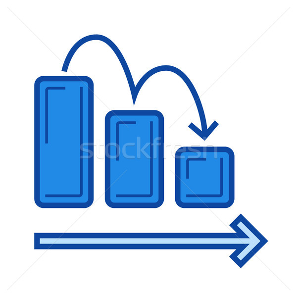 Declining graph line icon. Stock photo © RAStudio