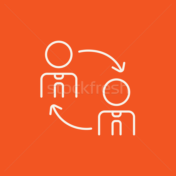 Staff turnover line icon. Stock photo © RAStudio