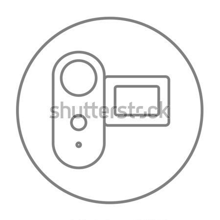 Foto stock: Digital · filmadora · linha · ícone · teia · móvel