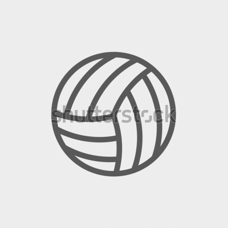 Volleybal bal lijn icon web mobiele Stockfoto © RAStudio