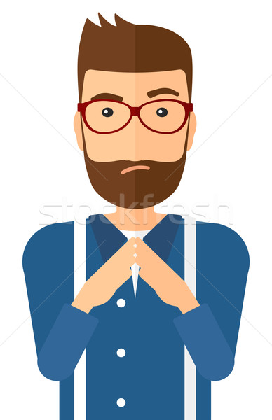 Envious man in glasses. Stock photo © RAStudio