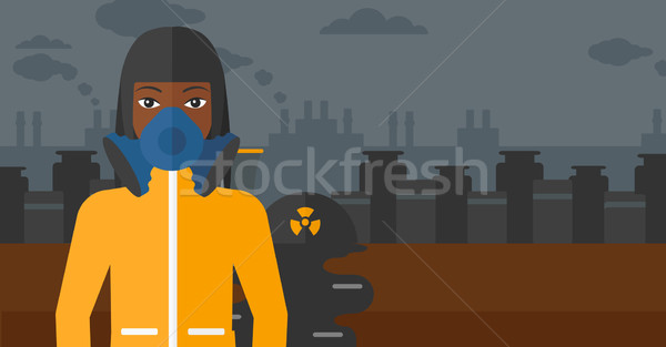 Woman in protective chemical suit. Stock photo © RAStudio