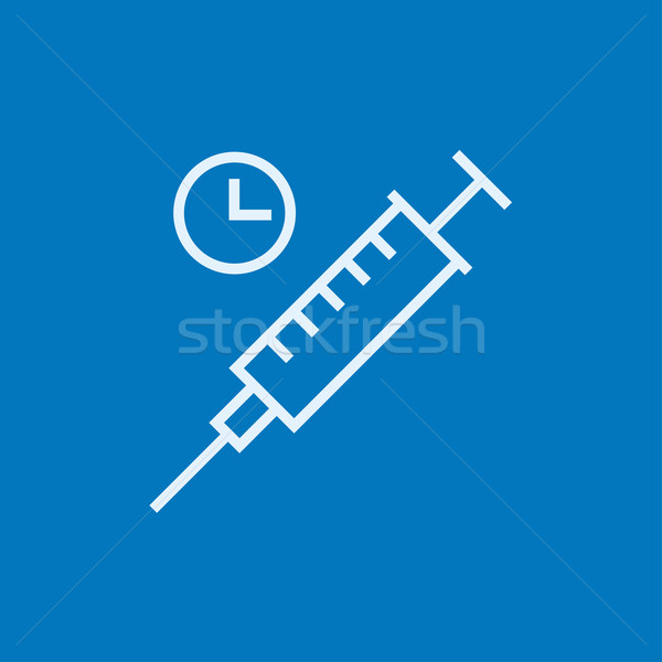 Syringe line icon. Stock photo © RAStudio