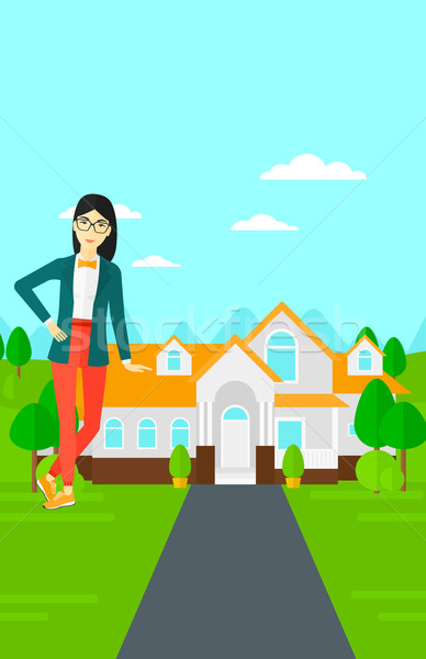 Real estate agent offering house. Stock photo © RAStudio