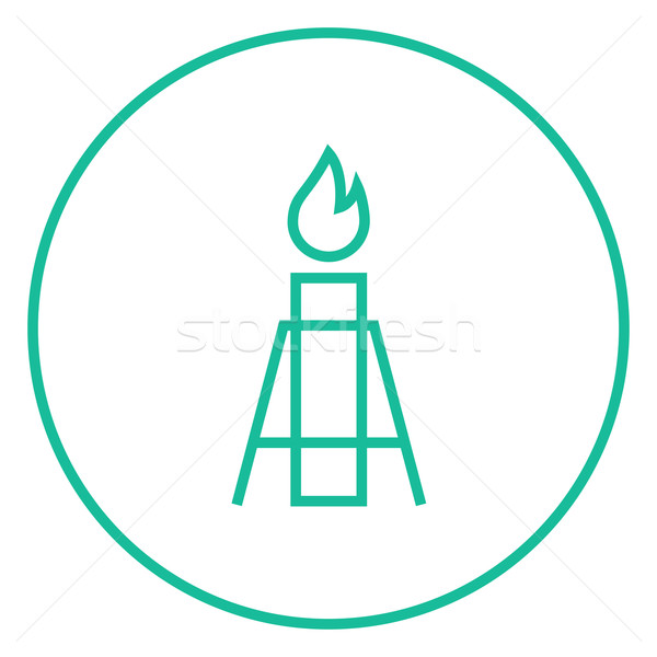 Gas flare line icon. Stock photo © RAStudio