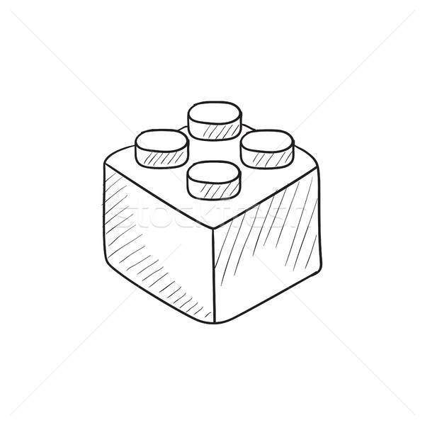 Building block sketch icon. Stock photo © RAStudio