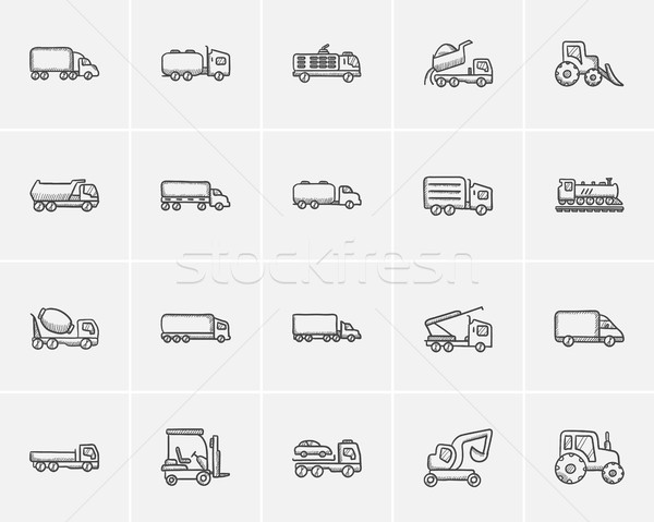 Zdjęcia stock: Transport · szkic · internetowych · komórkowych · infografiki
