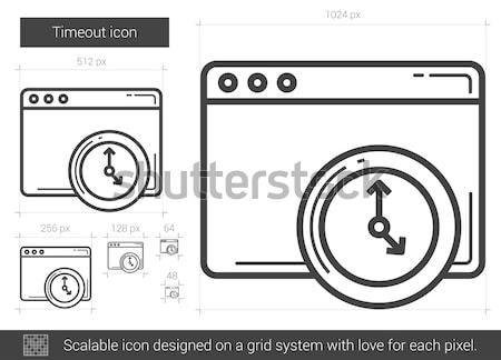 Timeout line icon. Stock photo © RAStudio