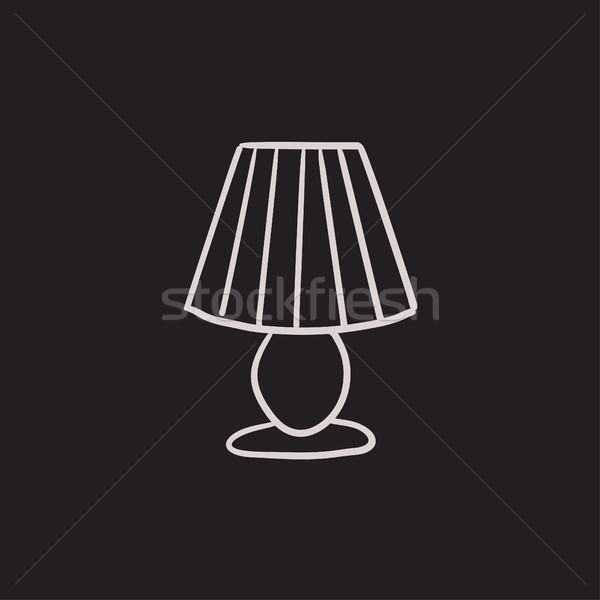 Table lamp sketch icon. Stock photo © RAStudio