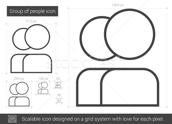 Group of people line icon. Stock photo © RAStudio