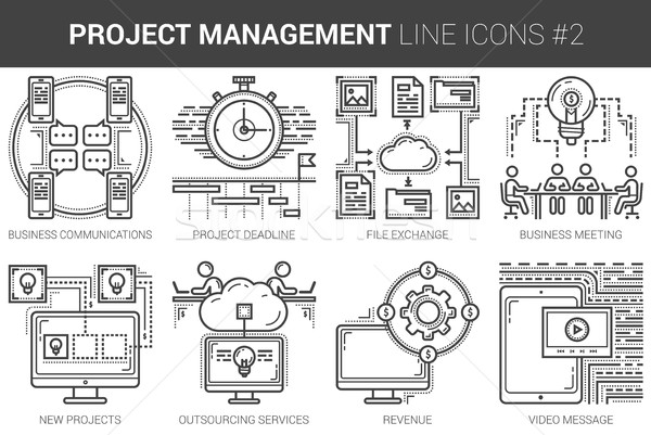 Progetto gestione line infografica metafora Foto d'archivio © RAStudio
