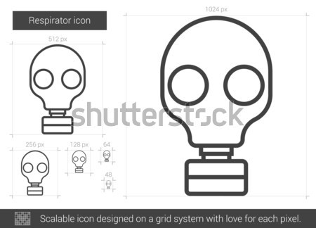 Respirator line icon. Stock photo © RAStudio