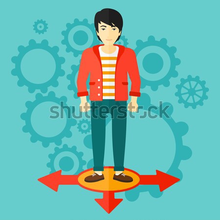 Man choosing career way vector illustration. Stock photo © RAStudio