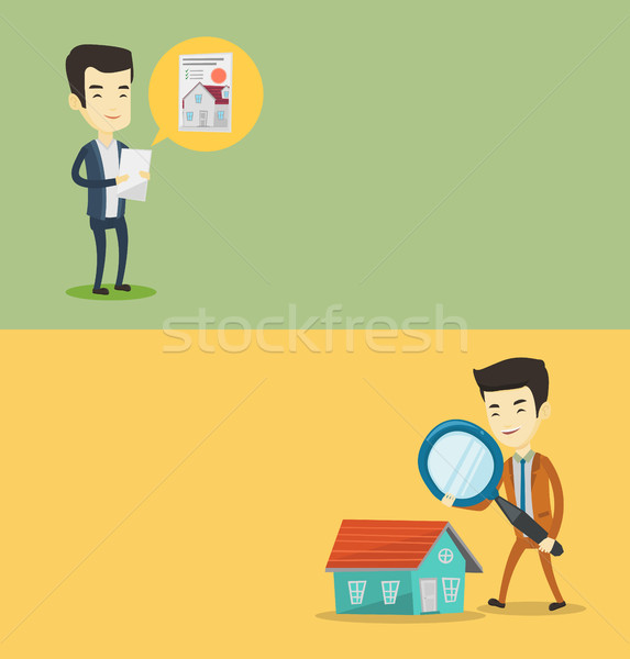 Two real estate banners with space for text. Stock photo © RAStudio