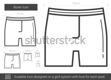 Boxer line icon. Stock photo © RAStudio