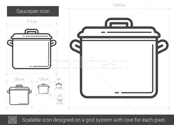 Stockfoto: Lijn · icon · vector · geïsoleerd · witte