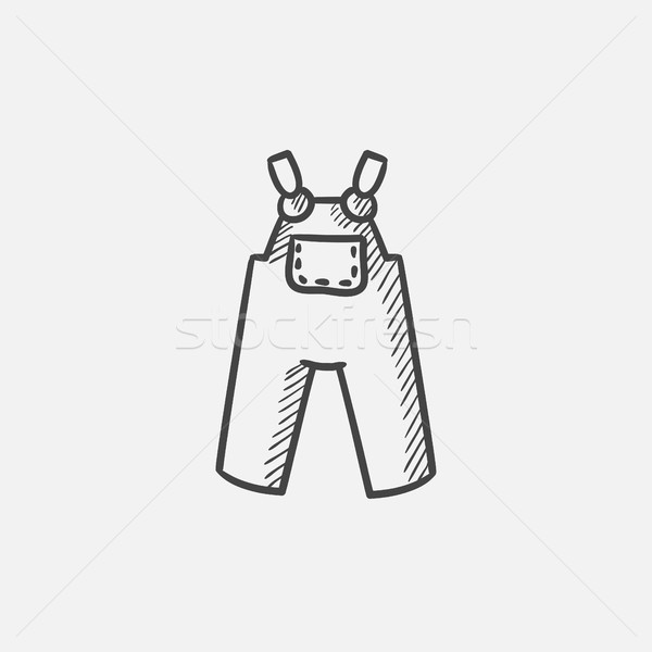 Baby overalls sketch icon. Stock photo © RAStudio