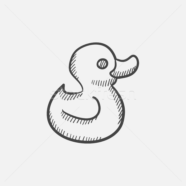 Bath duck sketch icon. Stock photo © RAStudio