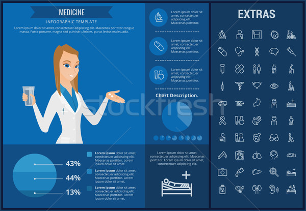 Medicine infographic template, elements and icons. Stock photo © RAStudio